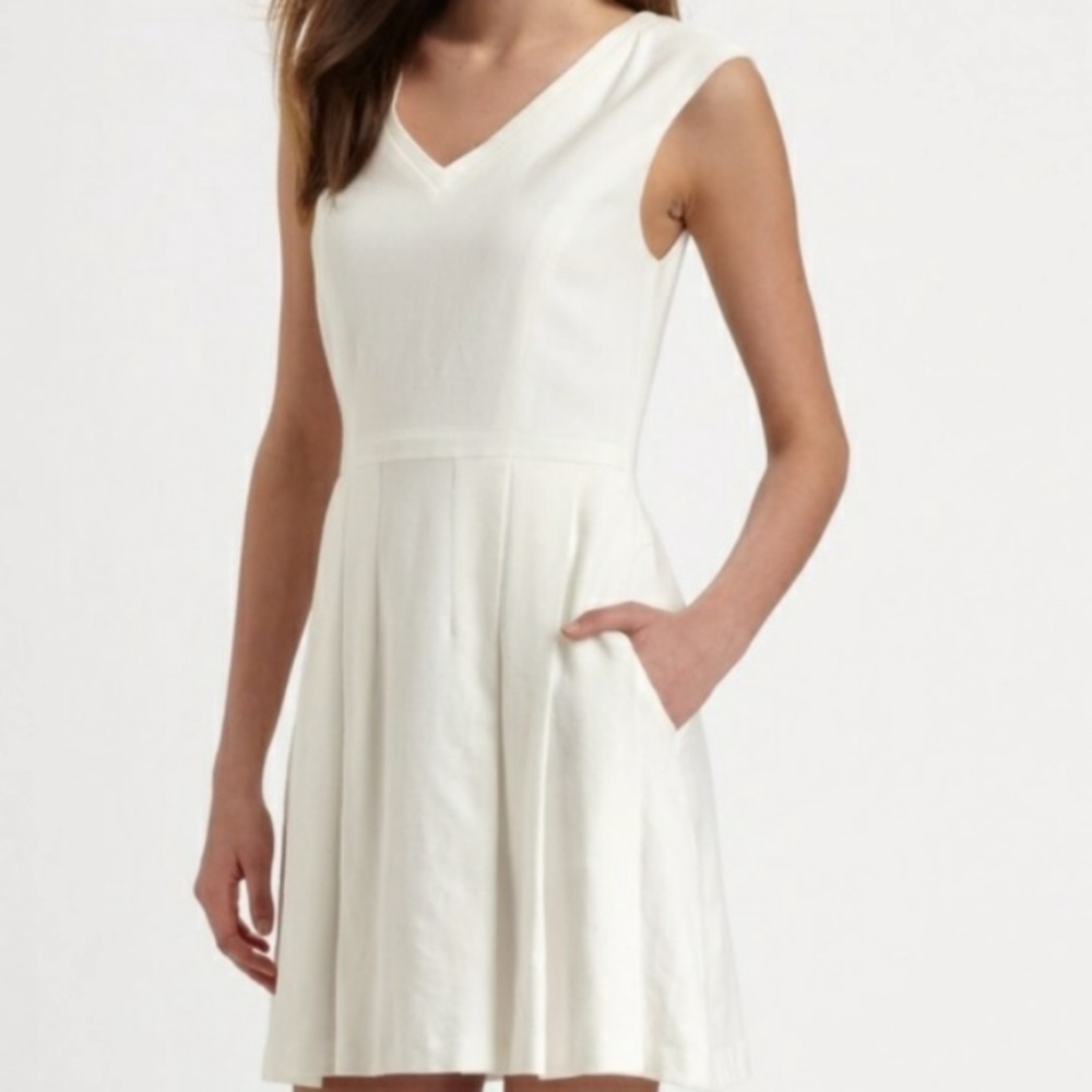 THEORY Narida Sauve White Dress